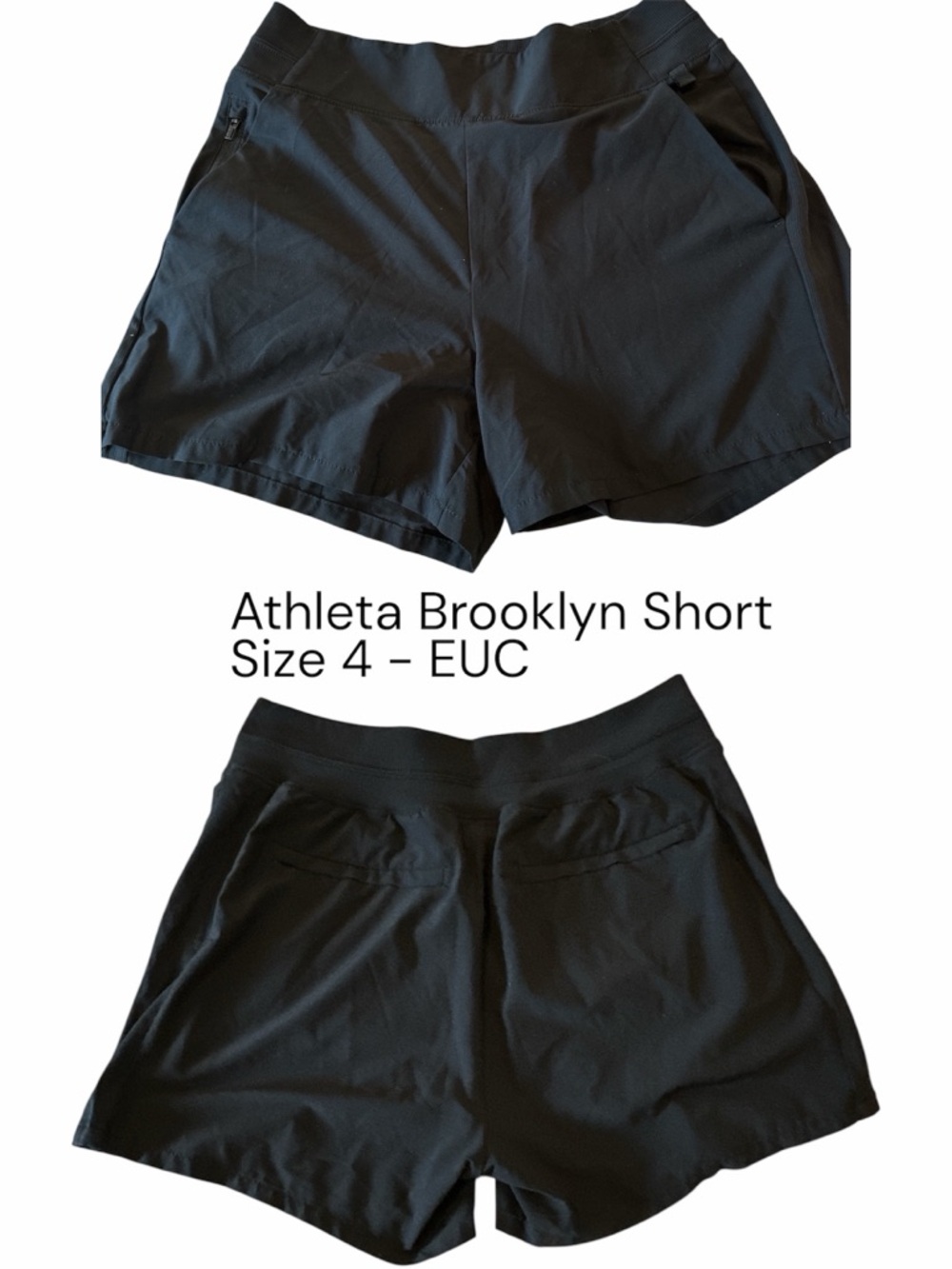 Athleta Brooklyn Women's Black Performance Shorts Size 4